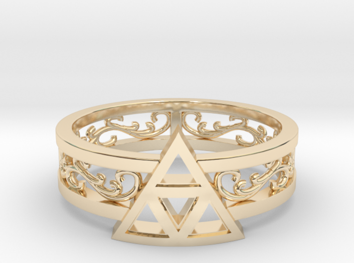 Triforce Ring_Size06 3d printed