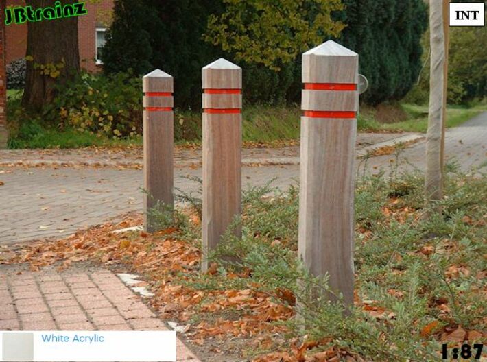 10 Sidewalk poles (1:87) 3d printed 