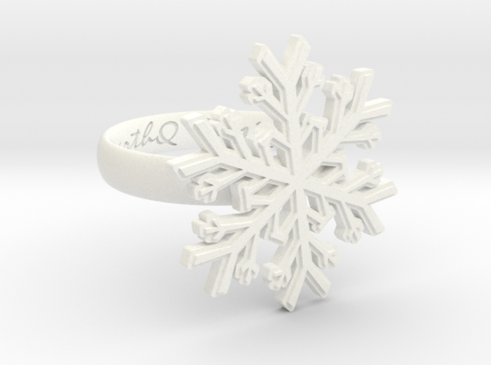Snowflake Ring 1 d=17mm h35d17 3d printed