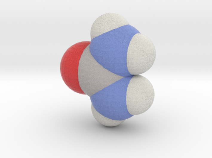 Urea molecule (x40,000,000, 1A = 4mm) 3d printed