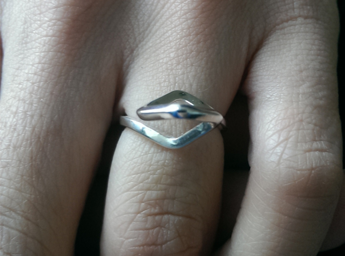 A-LINE Dancing D.011 Ring US size 3.5, d=14,5mm 3d printed 