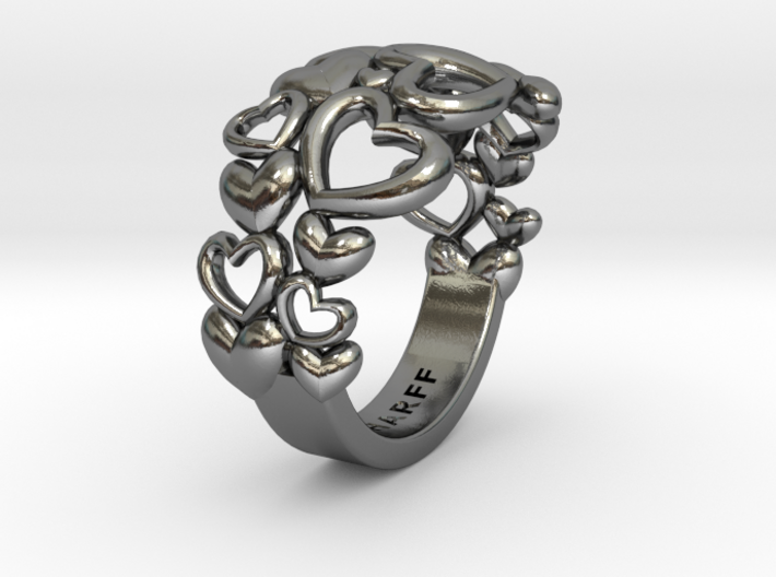 Heart By Heart Ring No2 57 3d printed
