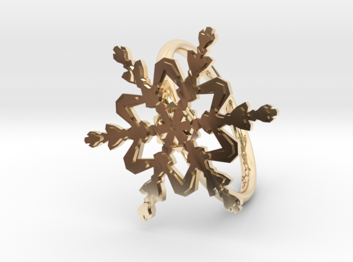 Snowflake Ring 2 d=19mm h21d19 3d printed
