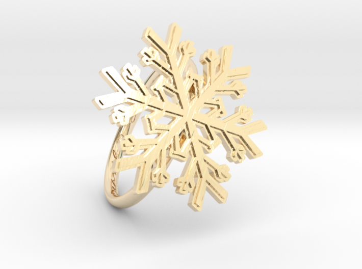 Snowflake Ring 1 d=19mm h21d19 3d printed
