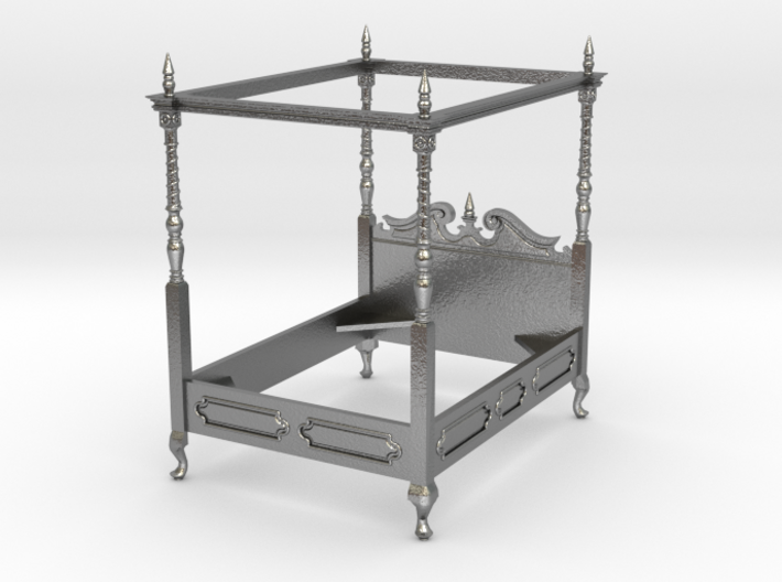 1:48 Four Poster Canopy Bed 3d printed