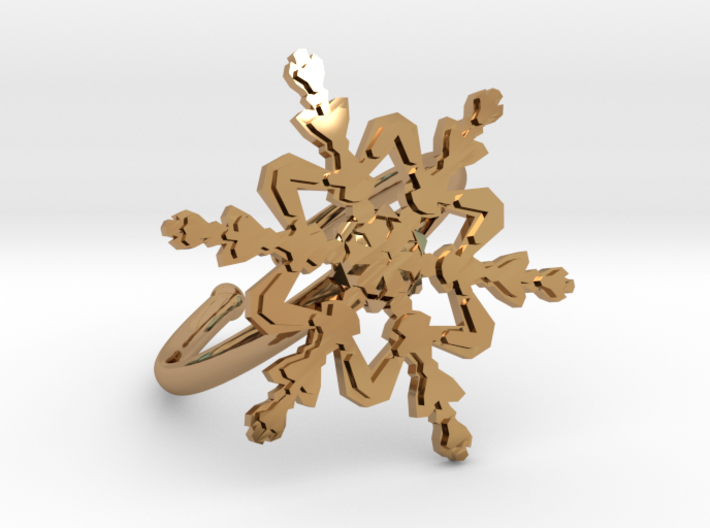 Snowflake Ring 2 d=19.5mm Adjustable h21d195a 3d printed