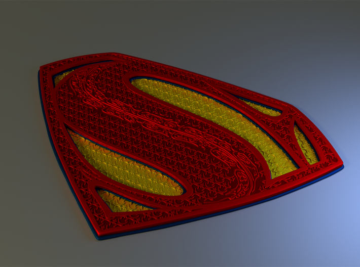 New Superman Dawn of Justice Chest Emblem 2nd Part 3d printed My personal render in 3D software