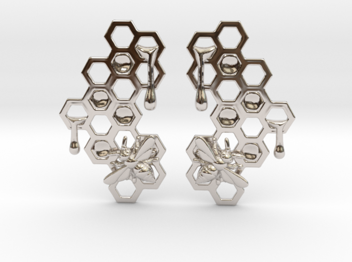 Honey Comb Earring Set 3d printed