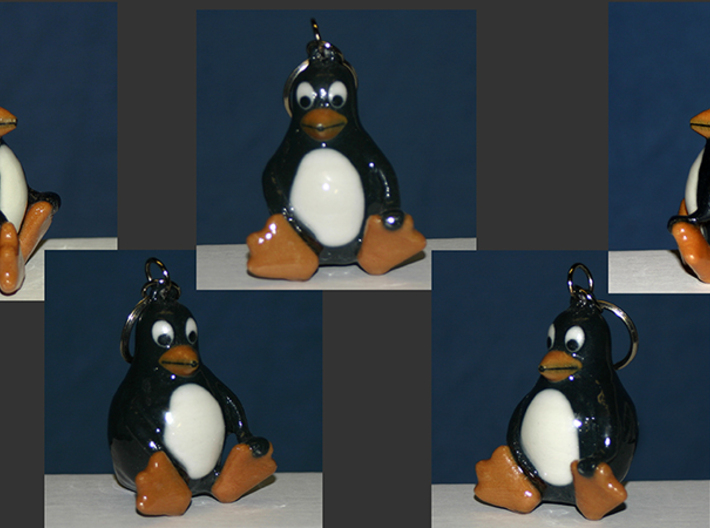 Penguin Keychain 3d printed 
