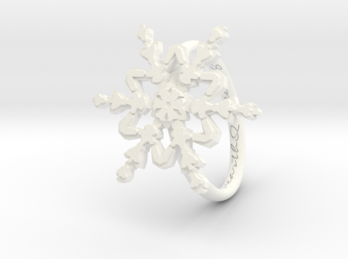 Snowflake Ring 2 d=16.5mm h21d165 3d printed