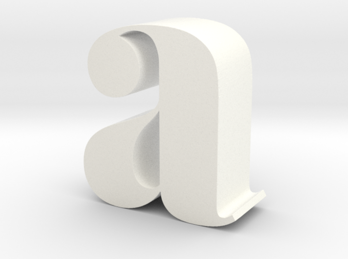 Lowercase A 3d printed