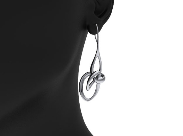 Treble Clef Earrings 3d printed