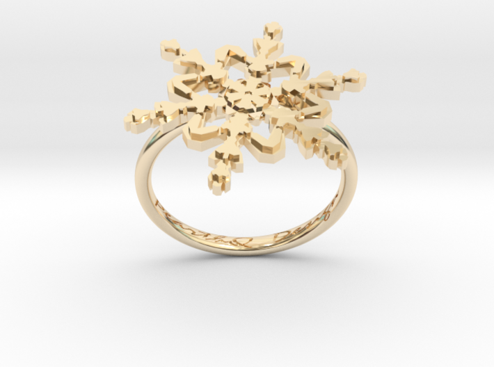 Snowflake Ring 2 d=17.5mm h21d175 3d printed