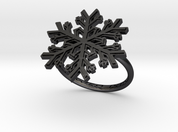 Snowflake Ring 1 d=17.5mm h21d175 3d printed