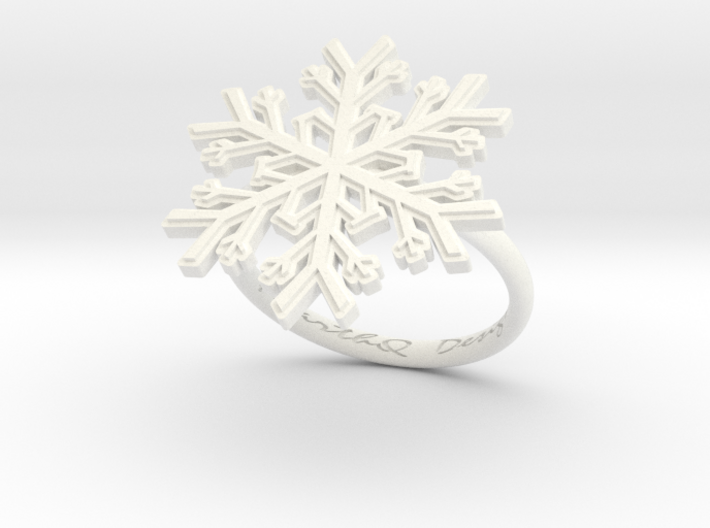 Snowflake Ring 1 d=17.5mm h21d175 3d printed