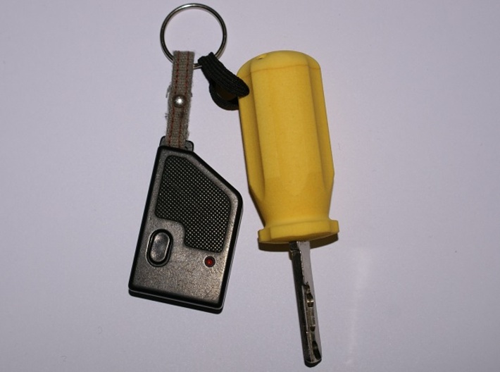 Carisma Screwdriver Key 3d printed The handle has a hole for a string so that it can be attached to a key ring