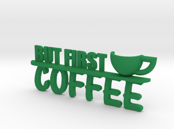 But First, Coffee Keychain 3d printed 