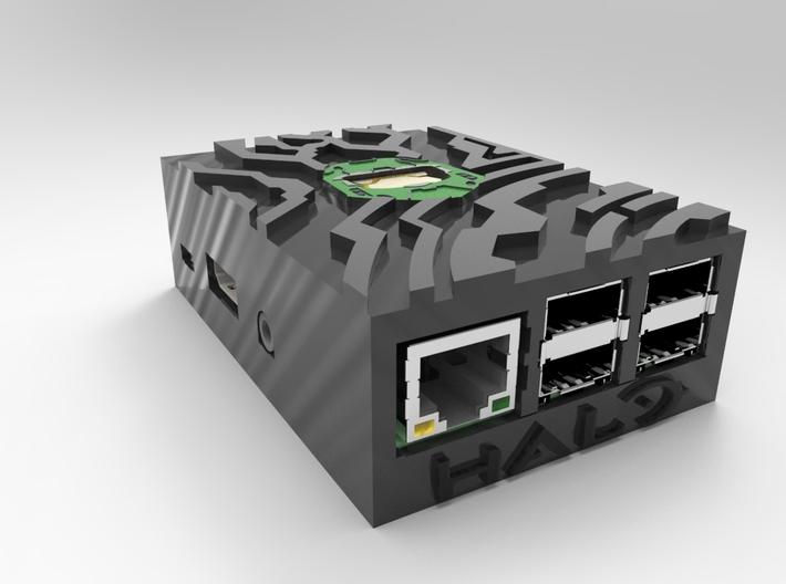 Raspberry Pi case top part Halo Style 3d printed 