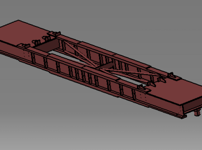 N Scale PRR FW1 Open Well Center Structure 3d printed 
