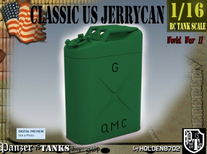1-16 Jerrycan US Army 3d printed