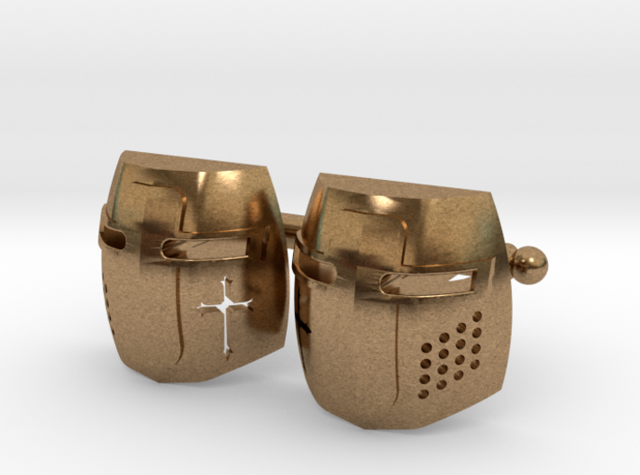 Knight Helmet Cufflinks 3d printed