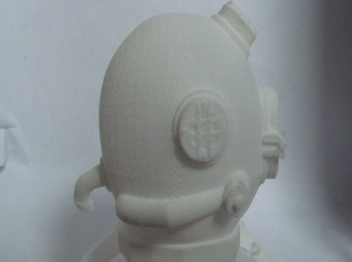 Mini DIVING helmet 1 inch tall   3d printed close up side