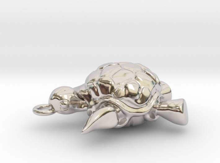 Sea turtle pendant 3d printed
