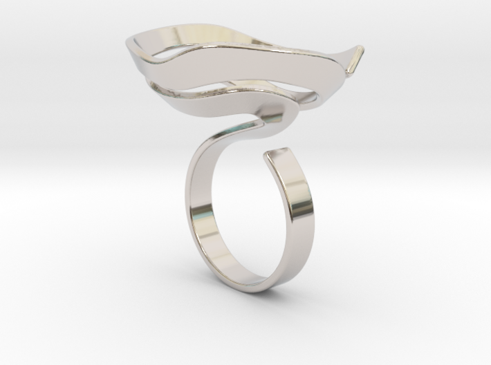 Swirl ring - size 7 3d printed