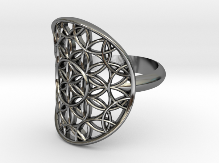 Flower of Life ring 3d printed