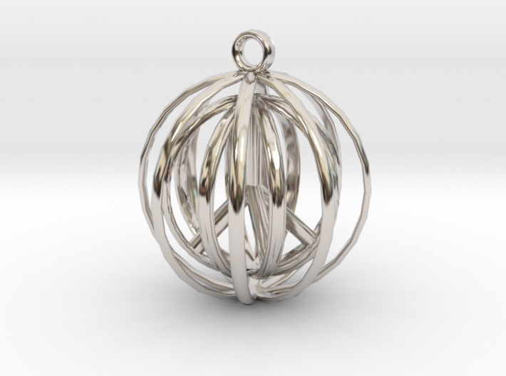 3D Peace In A Protective Shield Pendant/Key Chain 3d printed