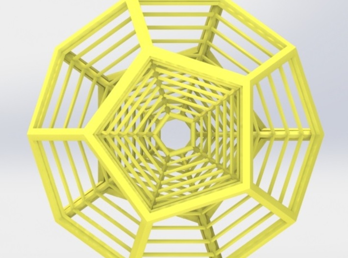 Nested Dodecahedral Engram 3d printed SolidWorks Render