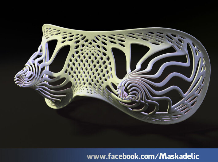 Party Mask Tunnel Vision: Tendril 3d printed outer view