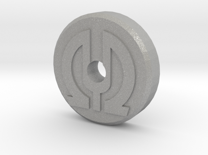 45 RPM Record adapter with Logo Embossed 3d printed