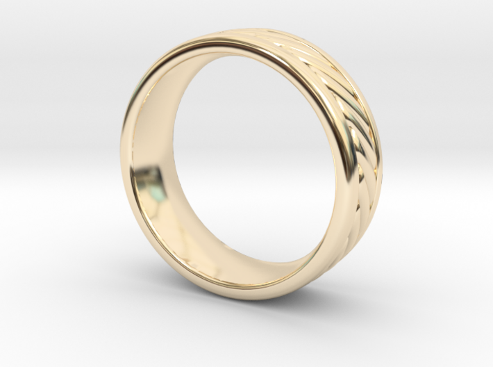 Nautical Rope Ring - Size 8.5 3d printed