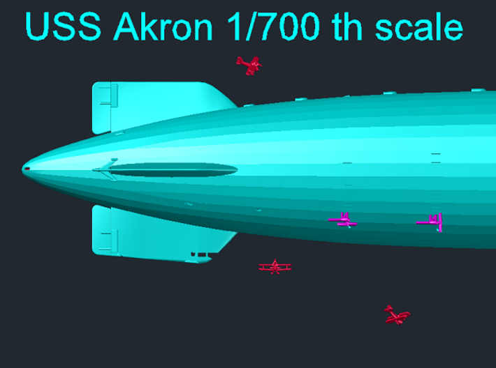 USS Akron 1/700th  scale 3d printed 