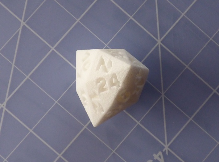 d24 Hexakis Tetrahedron 3d printed a result of &quot;24&quot; from above (printing of version 1 shown)