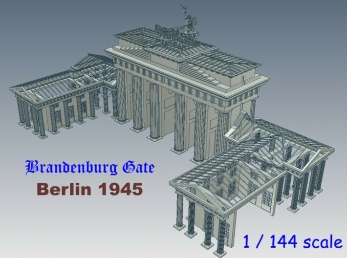 1-144 Brandenburg Gate Ruins 3d printed