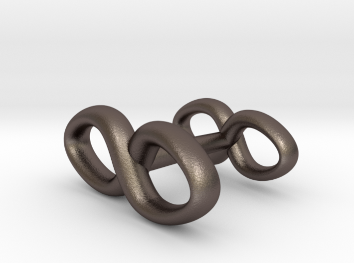 Infinity Symbol Cufflink 3d printed