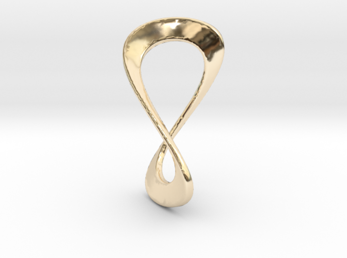 Infinity Love Loop Pendant 1.8cm tall 3d printed
