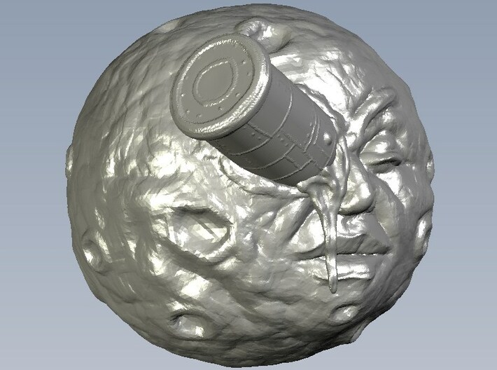 65mm scale "A trip to the Moon" iconic face bust 3d printed 