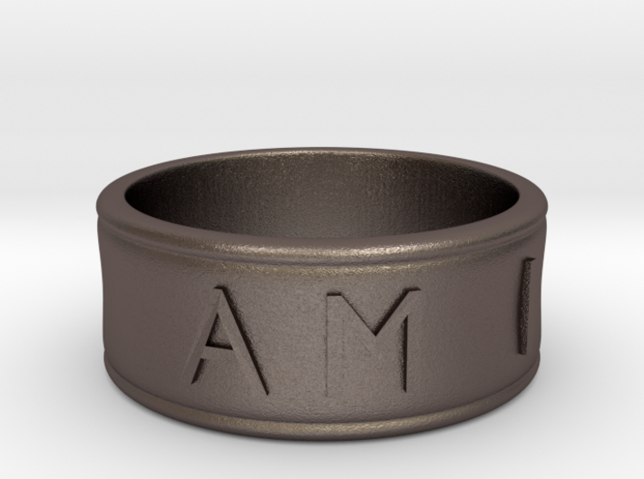 I AM | AM I Ring - size 7 3d printed