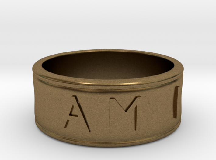 I AM | AM I Ring - Size 9 3d printed