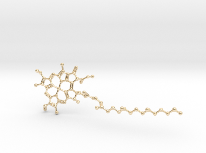 Chlorophyll A Molecule Small Earring 3d printed