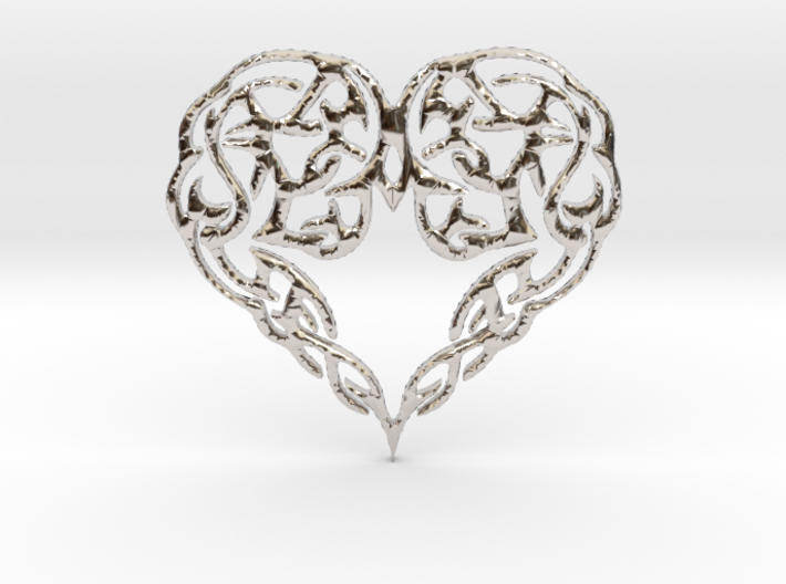 Heart Knot Amulet 3d printed