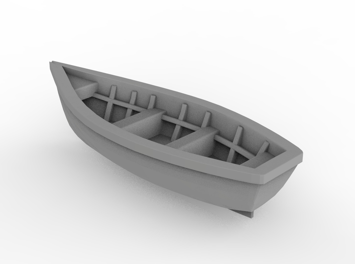 Wooden boat 01. Z Scale (1:220) 3d printed Wooden boat in Z scale