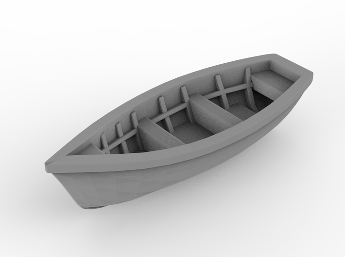 Wooden boat 01. Z Scale (1:220) 3d printed Wooden boat in Z scale