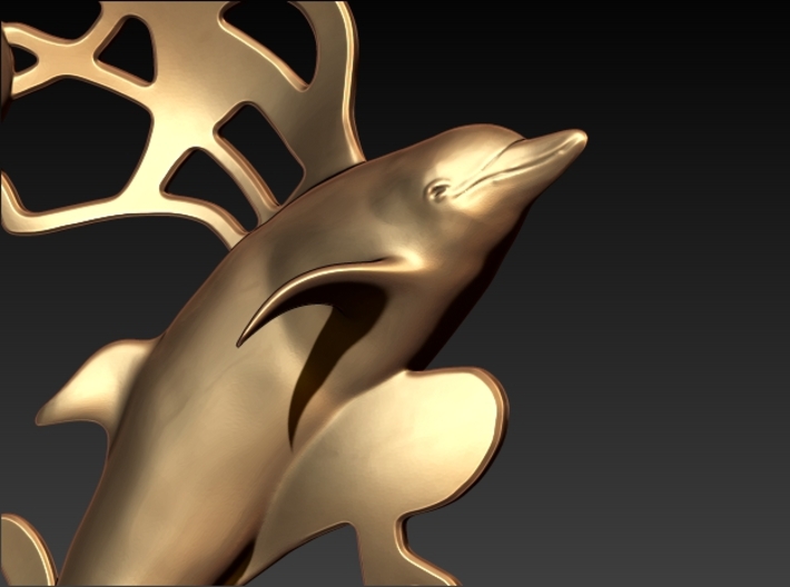 Dolphin Pendant 3d printed 