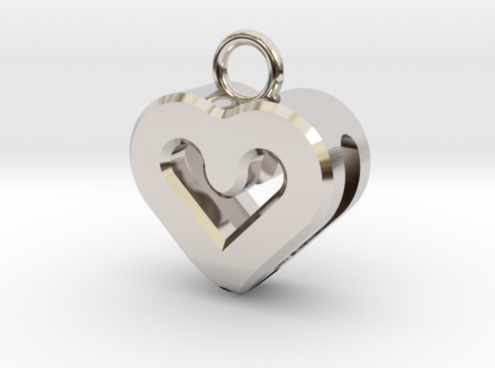 Resonant Heart Keychain 3d printed