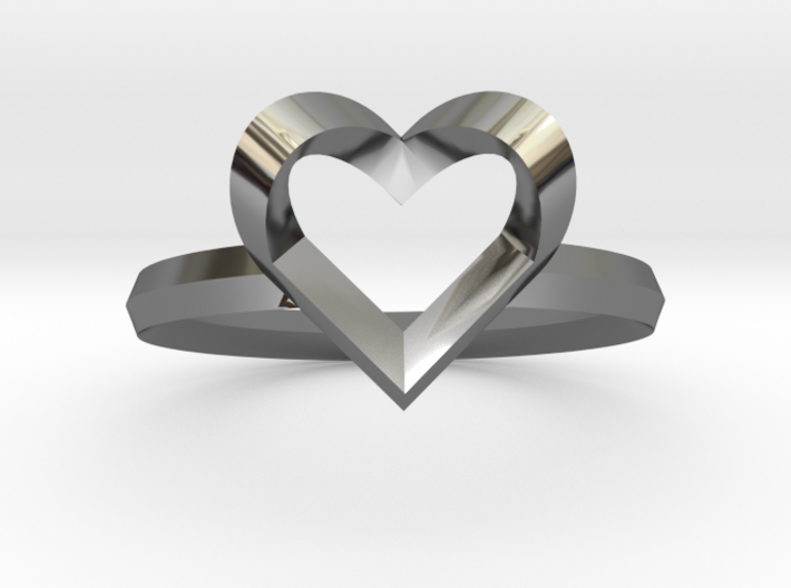 Heartstrings Ring (US 6) 3d printed 