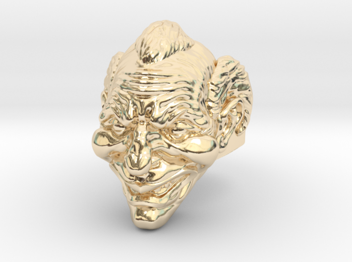 Creeper Clown Biker Ring Size 11 3d printed